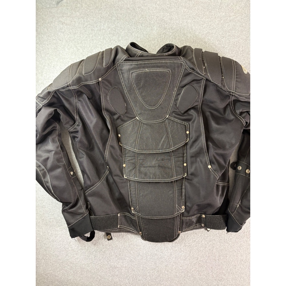 First Racing Motorcycle Jacket Black Mesh Armored Padded Riding Mens 3X Large - Picture 12 of 14